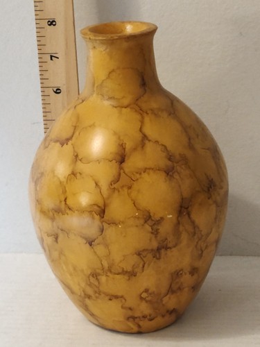 Vintage yellow ochre ceramic - yellow,