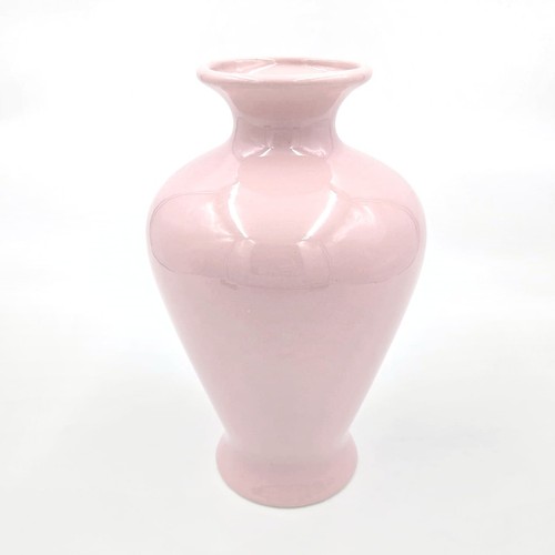 Vtg canadian pink ceramic vase - vtg,