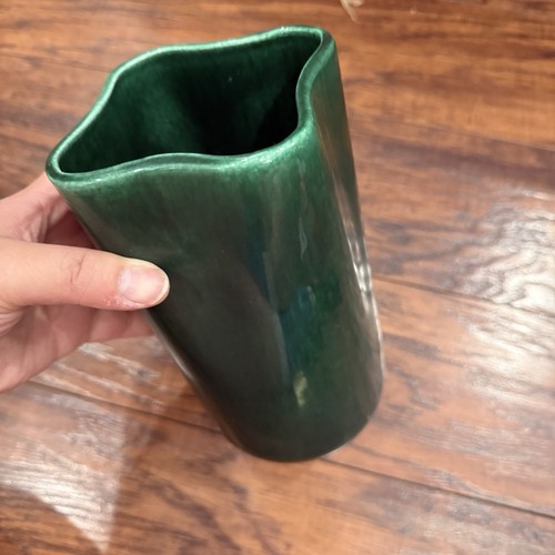 Green pottery vase - pottery, with