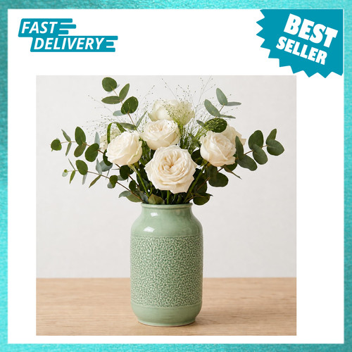 Ceramic flower vase inch - ceramic,