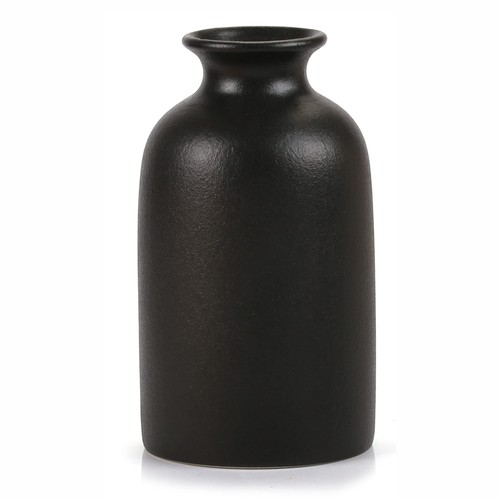 Ceramic black small vase - ceramic,