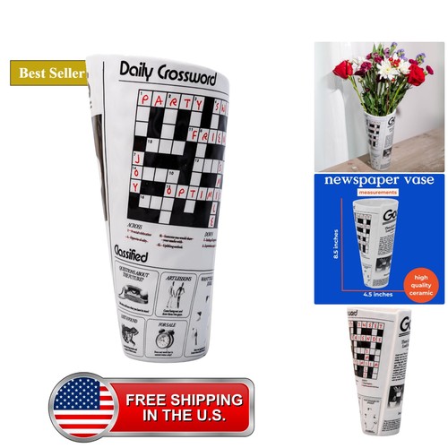 Ceramic vase newspaper - vase,,