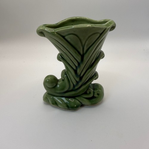 Vintage green glazed ceramic - green,