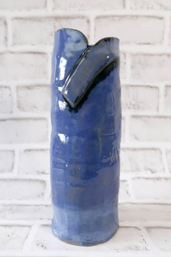 Signed studio pottery blue - pottery,