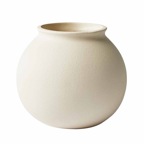 Matte ceramic round vase - ceramic,