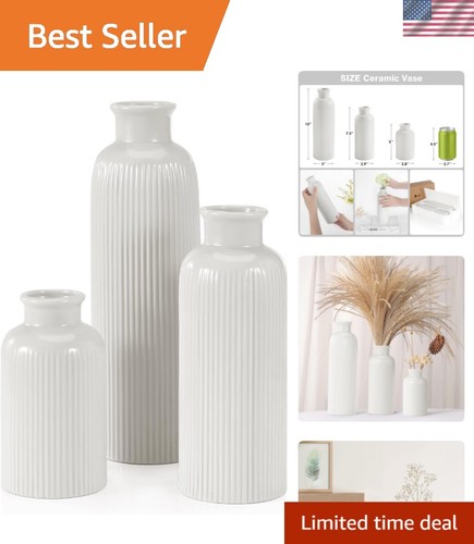 Small white ceramic vase - ceramic, set