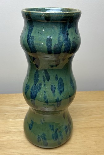 Bulbous vase studio pottery - bulbous,