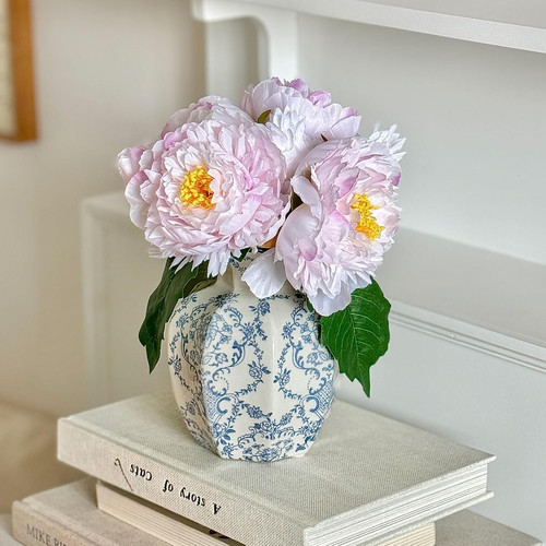 Vintage blue ceramic - blue, vase