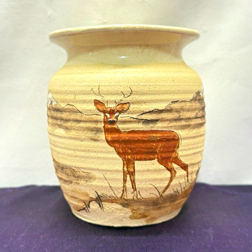 Signed moore pottery vase - moore,