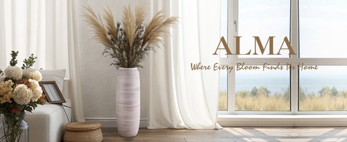 Alma white tall vase - alma,