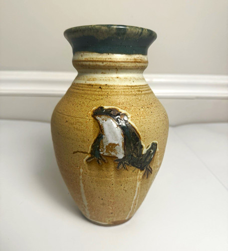 Vintage studio pottery frog - vintage,