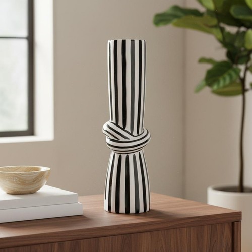 Black and white - white, striped