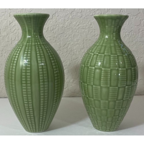 Vintage green ceramic embossed - vintage,
