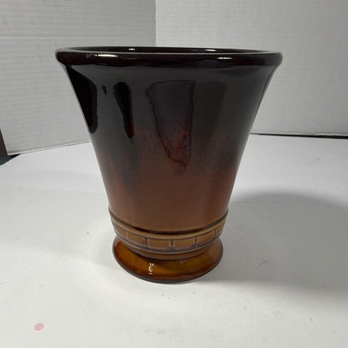 Glossy brown studio pottery - glossy,