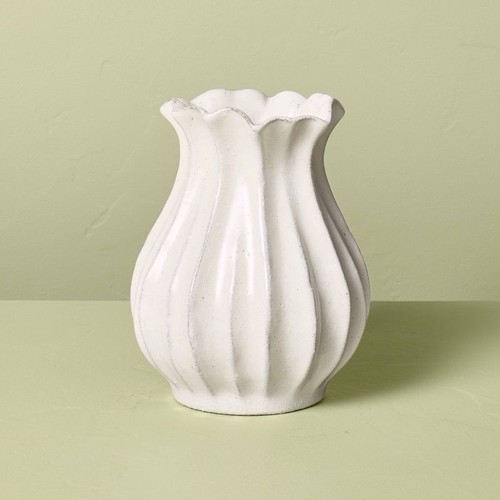 Pleated ceramic vase sour - pleated,