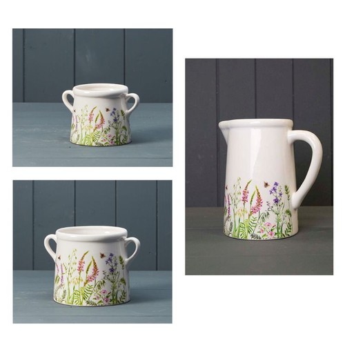 Meadow design ceramic pot - design,