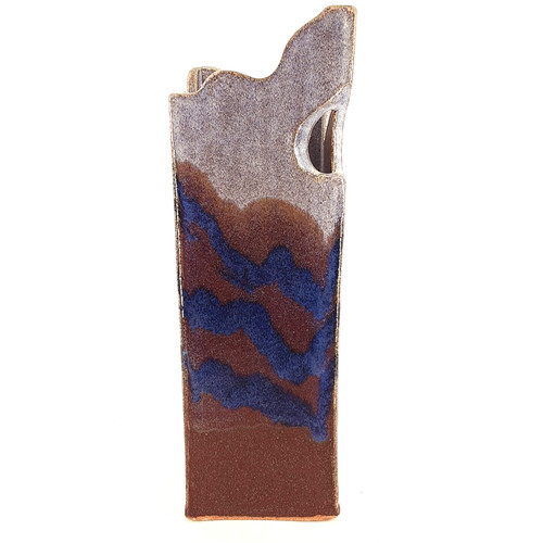 Tall square art pottery - art,