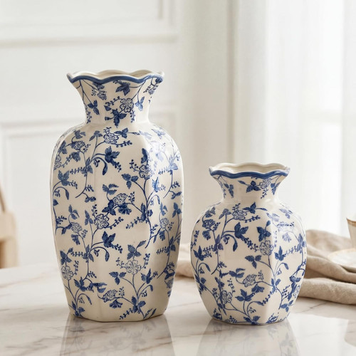 Pcs blue and white vintage - blue,