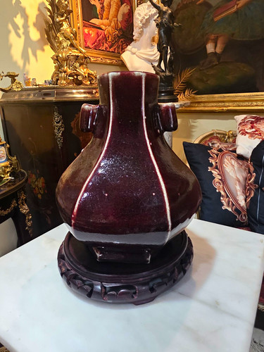 Burgundy crackle glaze ceramic - glaze,
