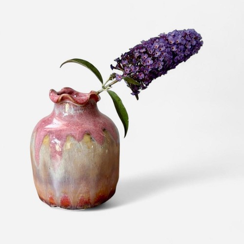 Vintage pink handmade ceramic - pink,
