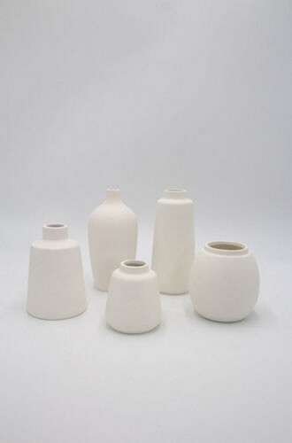 White ceramic vase set - vase,