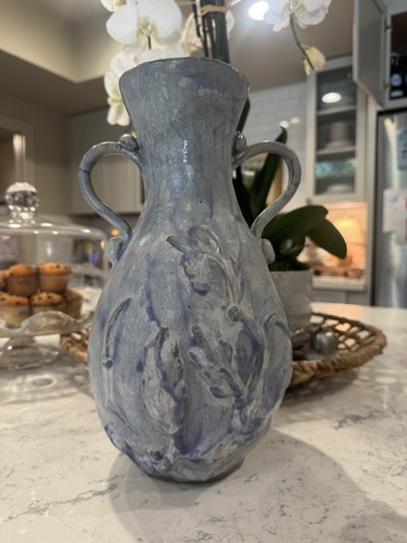 Vintage handmade glazed blue - handmade,