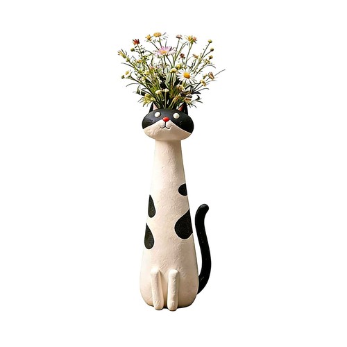Ceramic cat vase handcrafted - cat,