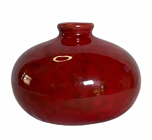Red glossy mottled ceramic - glossy,