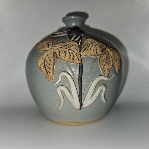 Art pottery bud vase gray - art,