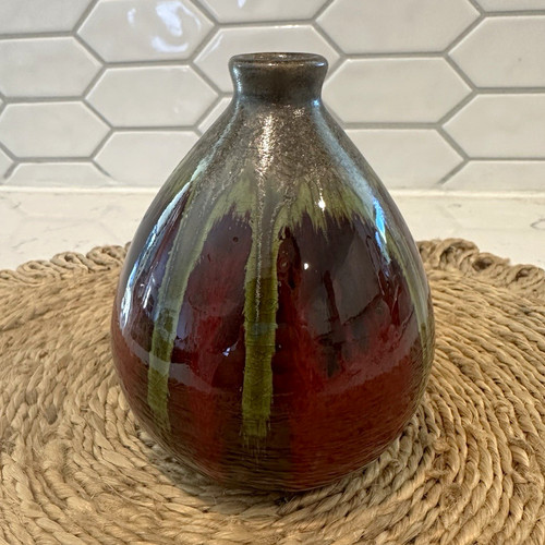 Abstract ceramic bud vase - abstract,