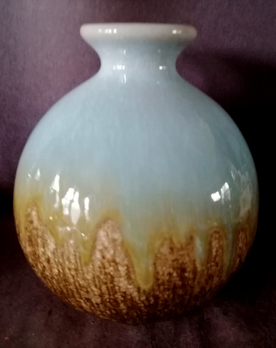 Ceramic drip glaze vase - ceramic,