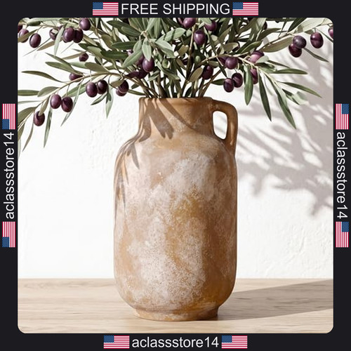Ceramic flower vase - , 9.3in