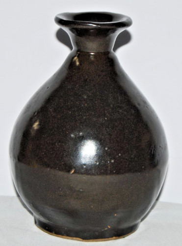 Vintage dark brown blown glaze - blown,