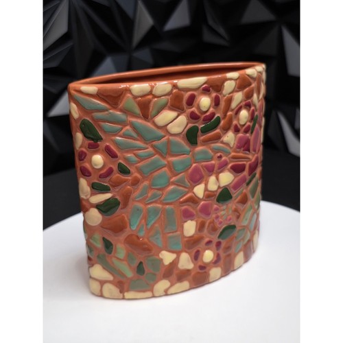 Boho mosaic ceramic - mosaic, 6.5"