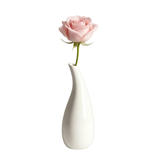White small ceramic bud - white,