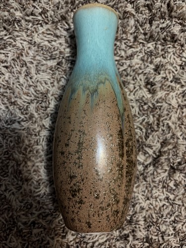 Teal blue drip - teal/blue, vase