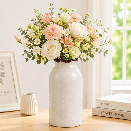 Inch white ceramic vase - inch,