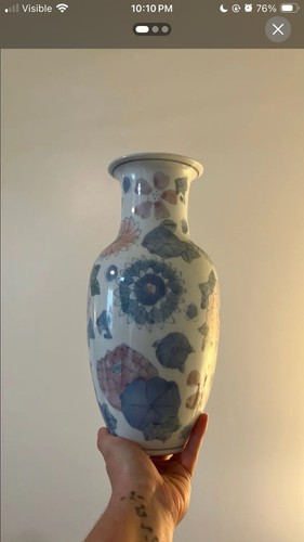 Floral glazed ceramic bottle - floral,
