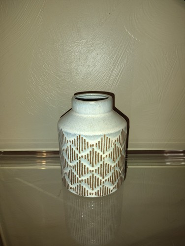 Small white ceramic decorative - white,