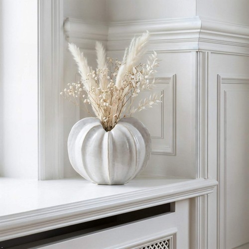 Sculpted white orb - white,