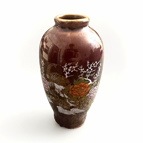 Brown multicolor ceramic - brown,