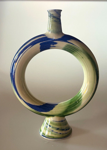 Large signed studio pottery - signed,