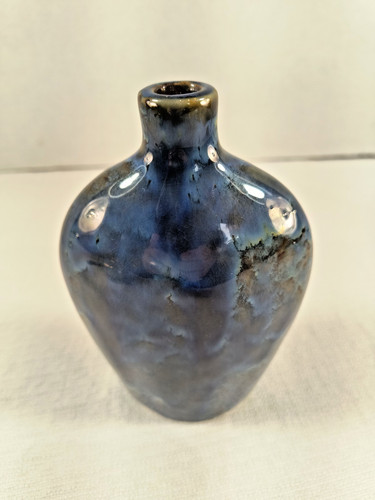 Bud vase pottery blue - vase,