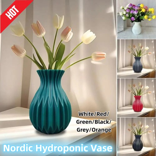 Imitation ceramic flower vases - ceramic,