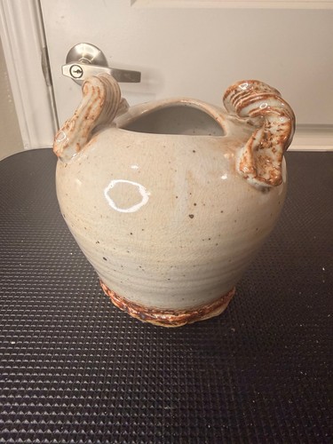 Studio pottery stoneware jar - stoneware,