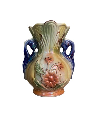 Vtg lusterware vase - vase, hand