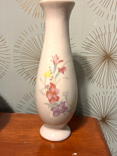 White ceramic bud vase - white,