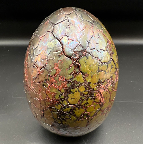 Art pottery egg - pottery, 3.75”