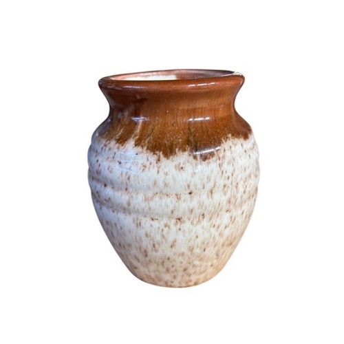 Speckled ceramic vase cream - speckled,