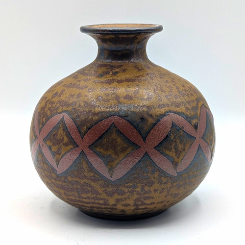 Brown matte ceramic pottery - brown,